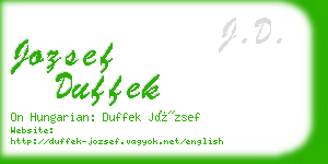 jozsef duffek business card